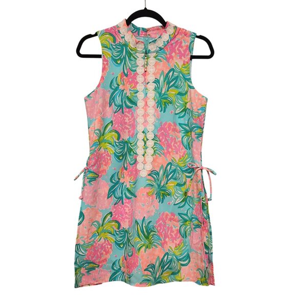 Lilly Pulitzer Joanna Shift Dress Romper Size 4 Pineapple Shake - Picture 1 of 8